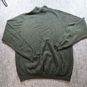 Brooks Brothers Merino Wool Blend Turtleneck Sweater Mens L Forest Green Classic